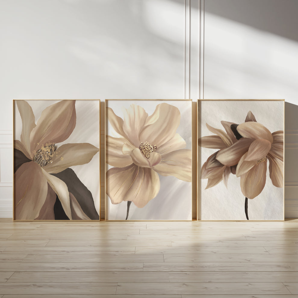 Golden Flow set (3 Frames) – Wall frame set by Beitouti