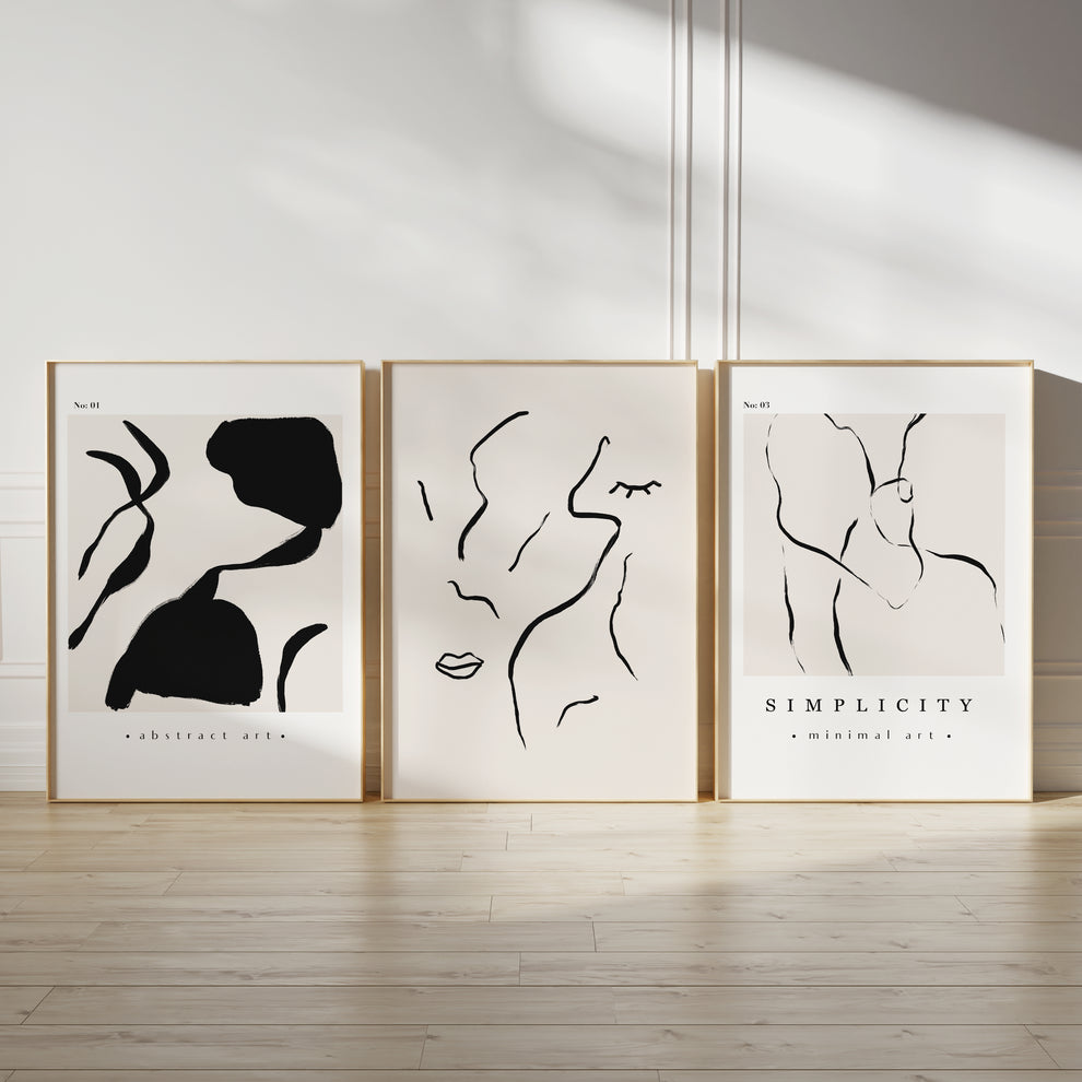 Abstract art paintings (3 Frames) – Wall frame set by Beitouti