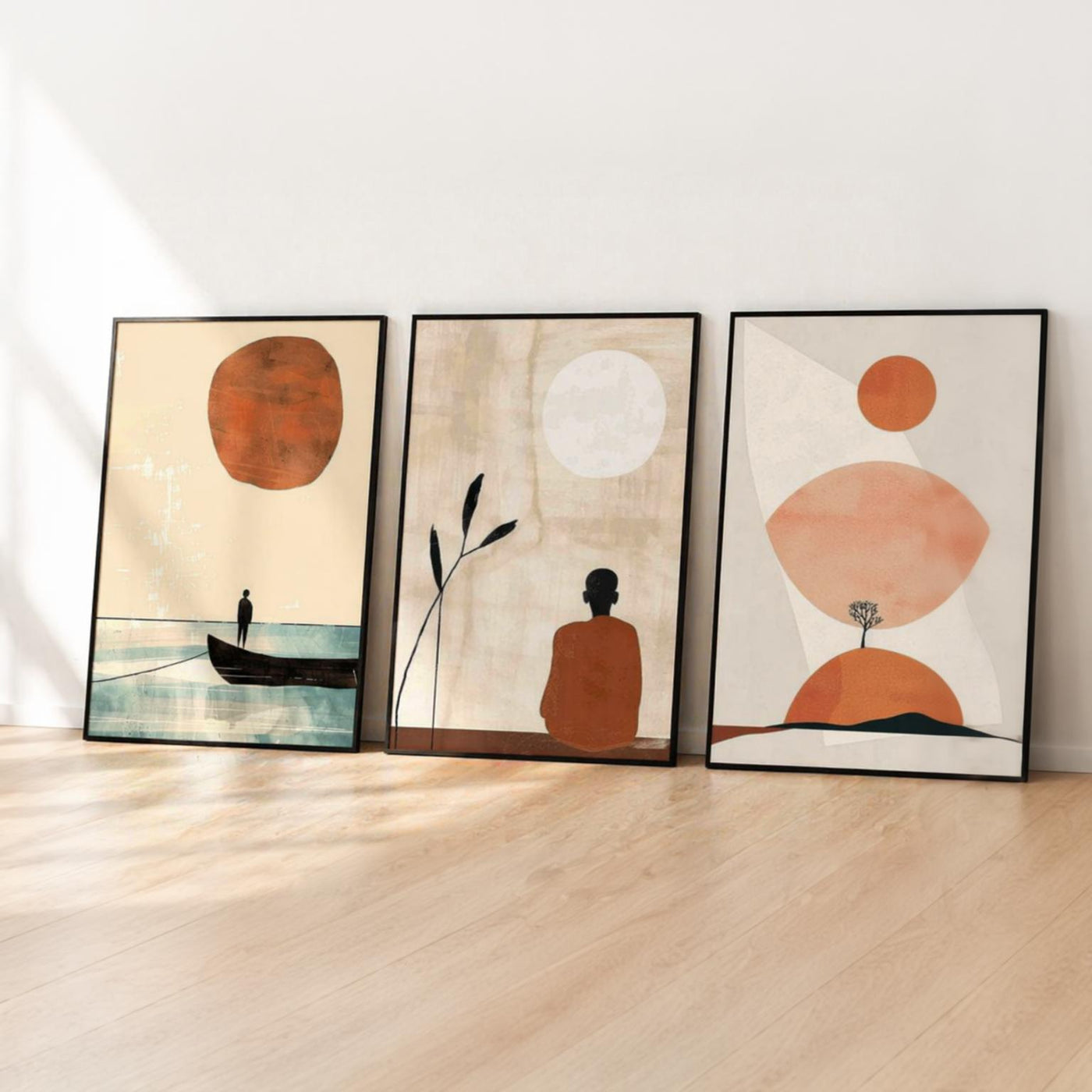 Silent horizons set (3 Frames) – Wall frame set by Beitouti