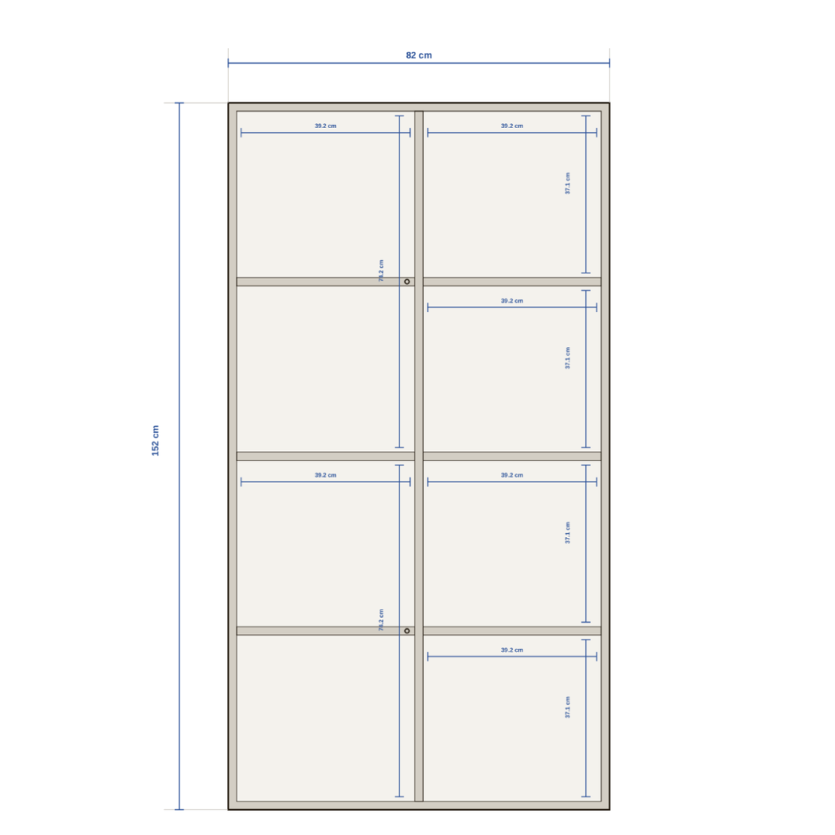 NOVA Tall Storage Unit (82 × 152 × 40 cm)
