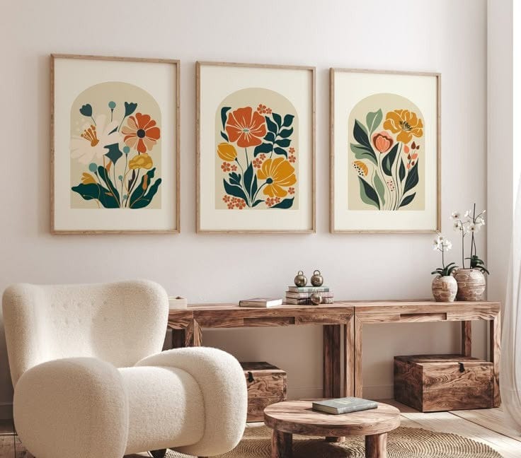 Spring rose set (3 Frames) – Wall frame set by Beitouti