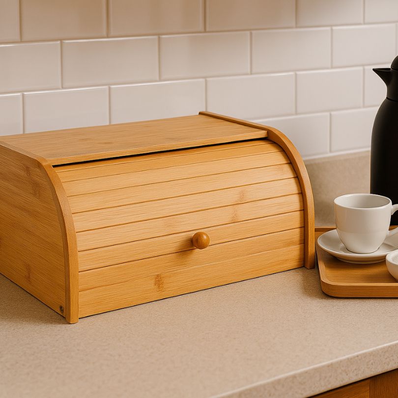 Premium Azizi Wood Bread Box