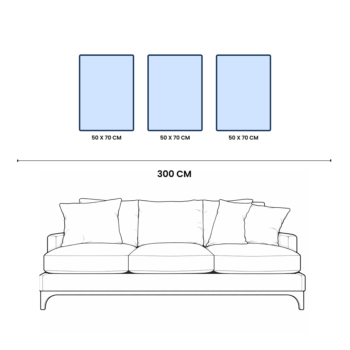 Emerging Frame Set (3 Frames) – View 14 – Beitouti wall frames