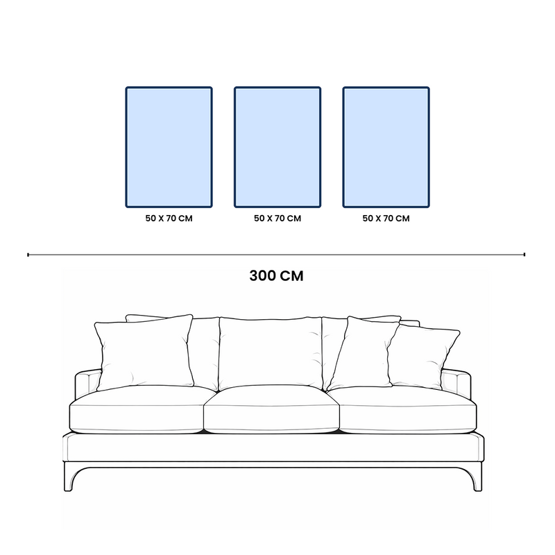 Emerging Frame Set (3 Frames) – View 14 – Beitouti wall frames
