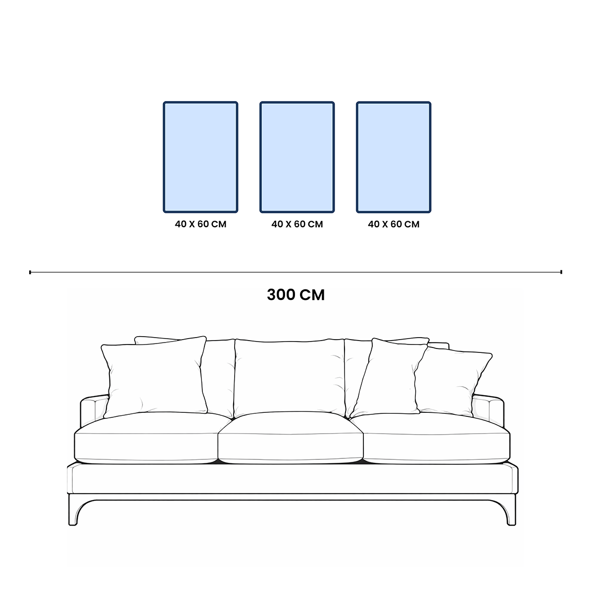 Emerging Frame Set (3 Frames) – View 15 – Beitouti wall frames