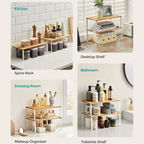 Expandable Countertop Organizer Shelf – 2-Tier Modular Storage