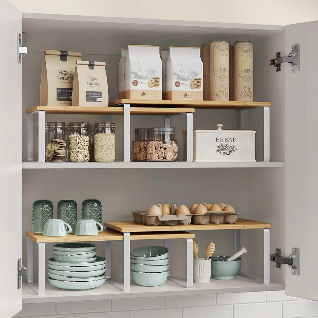 Expandable Countertop Organizer Shelf – 2-Tier Modular Storage