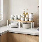 Expandable Countertop Organizer Shelf – 2-Tier Modular Storage