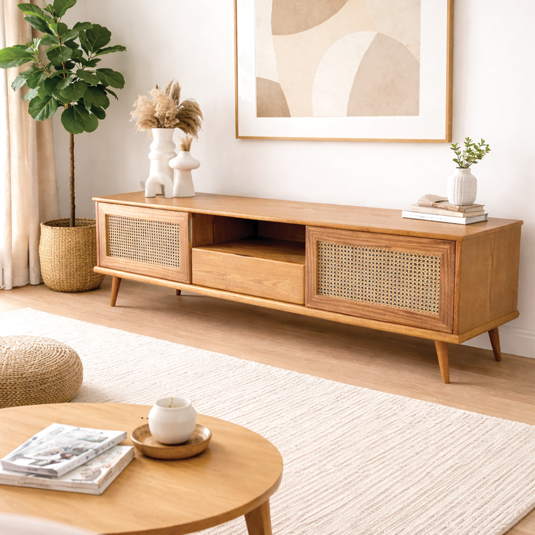 وحدة تلفزيون يابانية (180 سم × 50 سم × 40 سم)