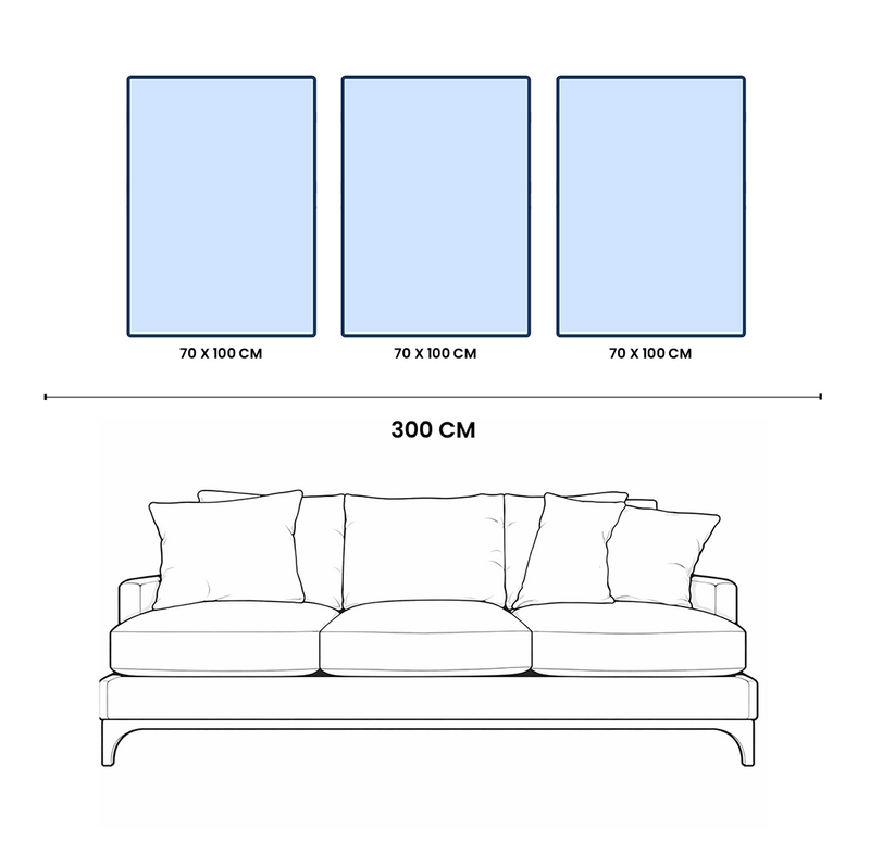 Silent horizons set (3 Frames) – View 22 – Beitouti wall frames
