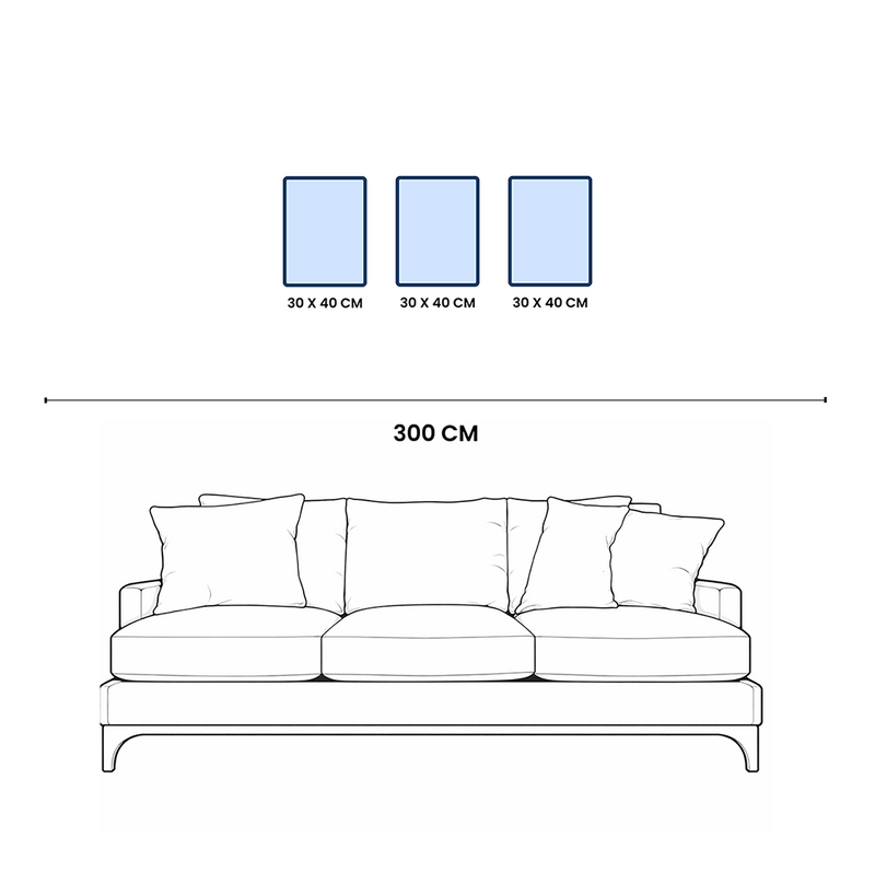 Sunset meadows set (3 Frames) – View 18 – Beitouti wall frames
