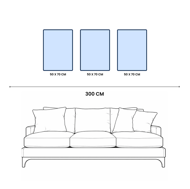 Silent horizons set (3 Frames) – View 23 – Beitouti wall frames
