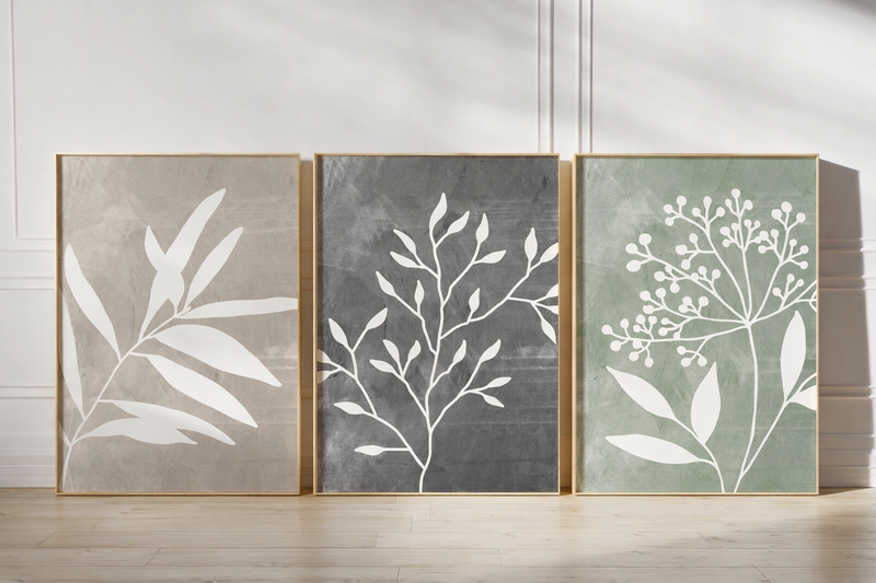 Flowery set (3 Frames) – View 2 – Beitouti wall frames
