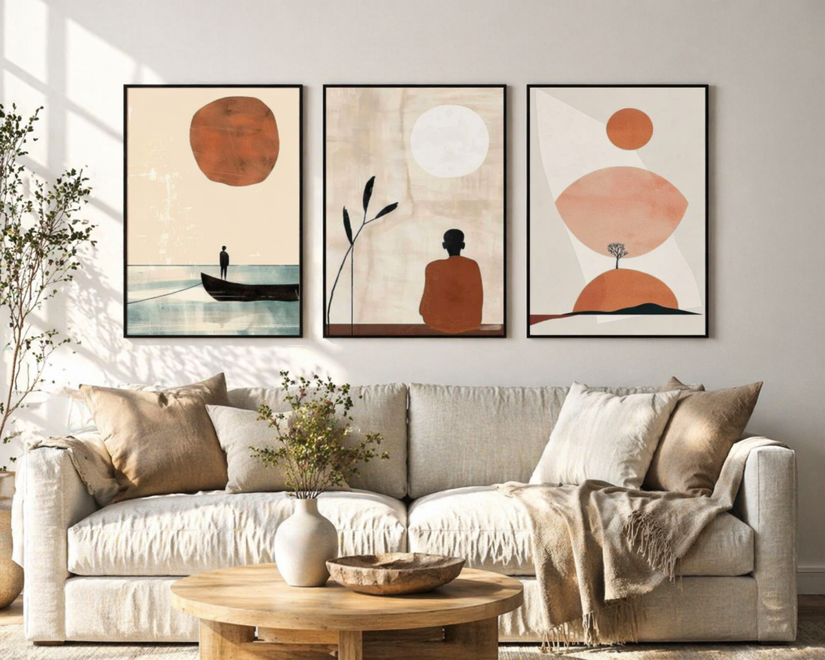 Silent horizons set (3 Frames) – View 7 – Beitouti wall frames
