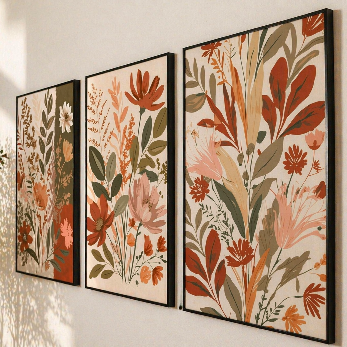 Fall flowers set (3 Frames) – View 9 – Beitouti wall frames