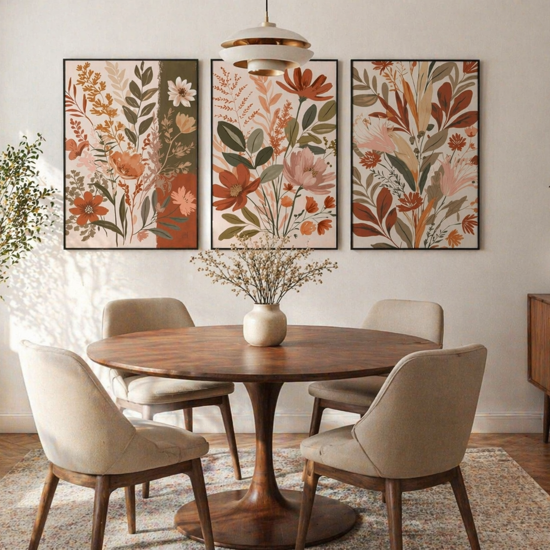Fall flowers set (3 Frames) – View 6 – Beitouti wall frames