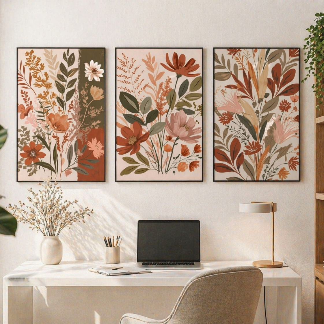 Fall flowers set (3 Frames) – View 5 – Beitouti wall frames