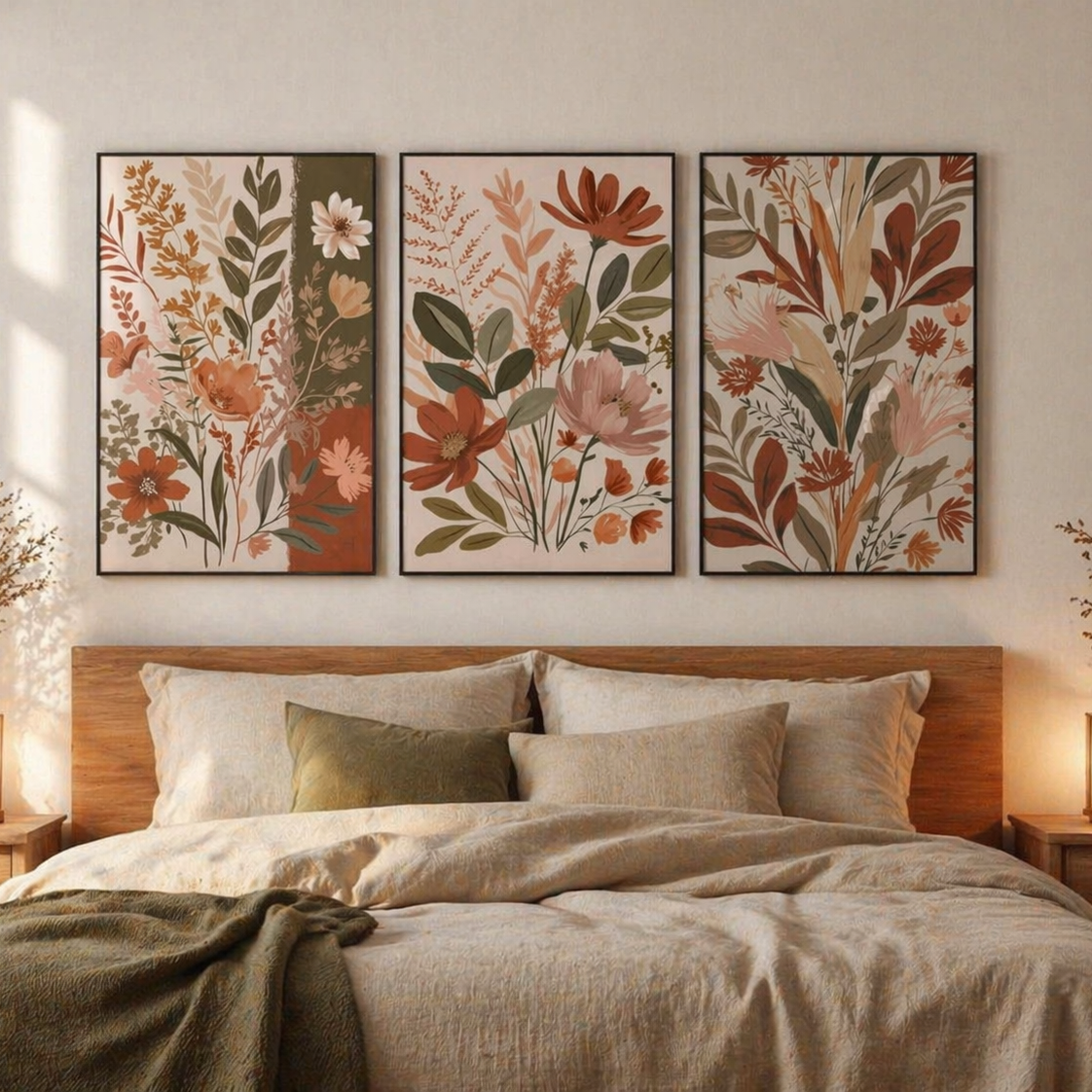 Fall flowers set (3 Frames) – View 4 – Beitouti wall frames