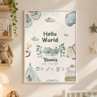 Baby Welcome Frame (Fully Customizable)