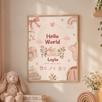 Baby Welcome Frame (Fully Customizable)