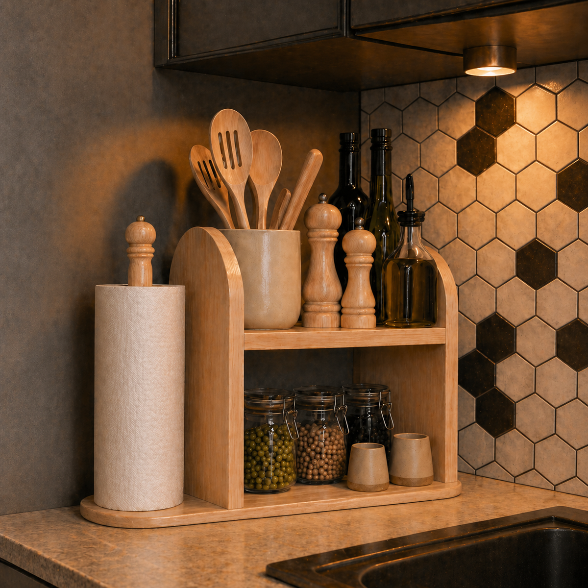 Beechwood Kitchen Organizer