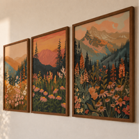 Sunset meadows set (3 Frames) – View 23 – Beitouti wall frames