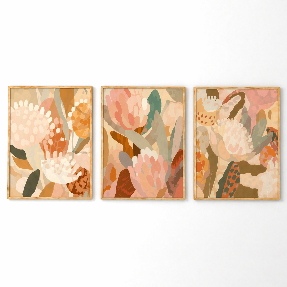 Floral serenity set (3 Frames) – View 11 – Beitouti wall frames