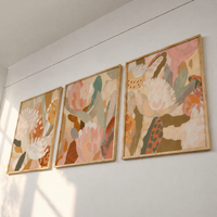 Floral serenity set (3 Frames) – View 12 – Beitouti wall frames
