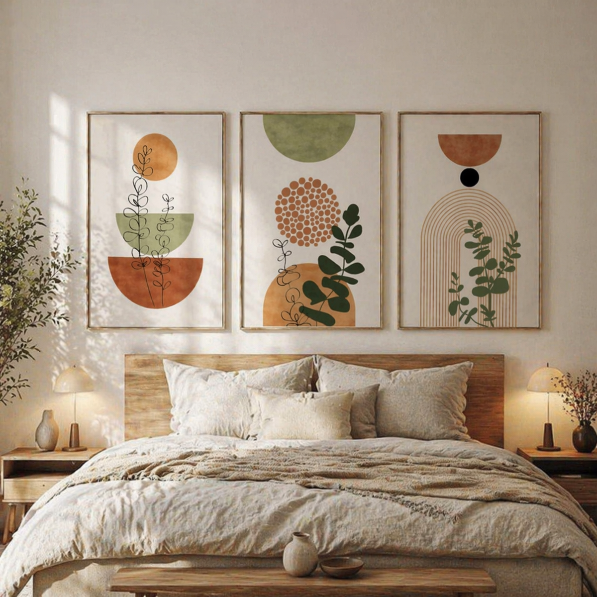 Abstract nature set (3 Frames) – View 10 – Beitouti wall frames
