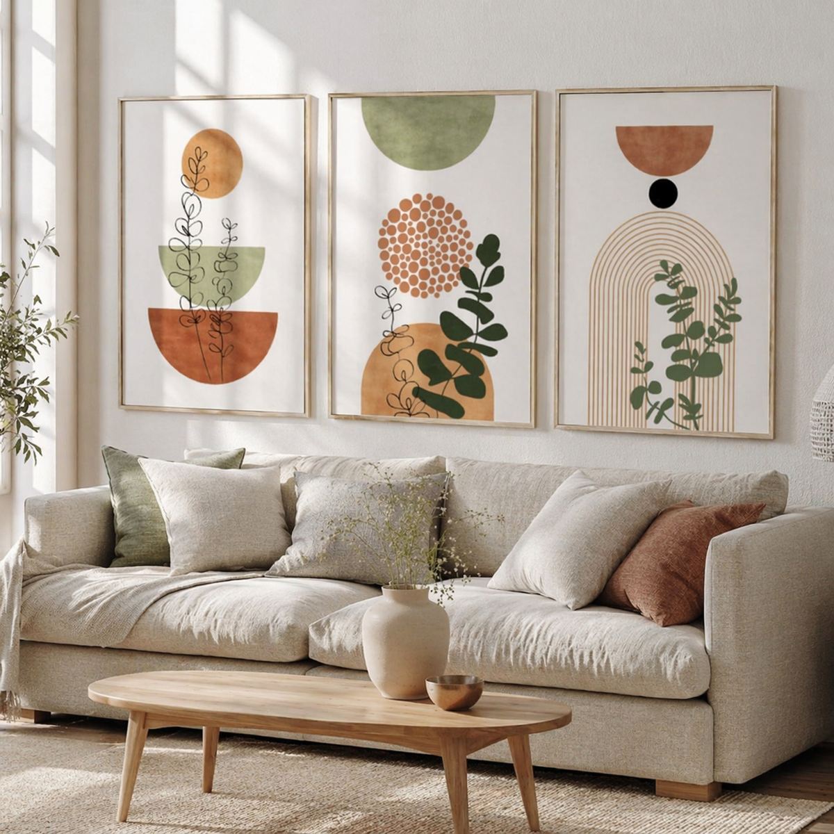 Abstract nature set (3 Frames) – View 5 – Beitouti wall frames