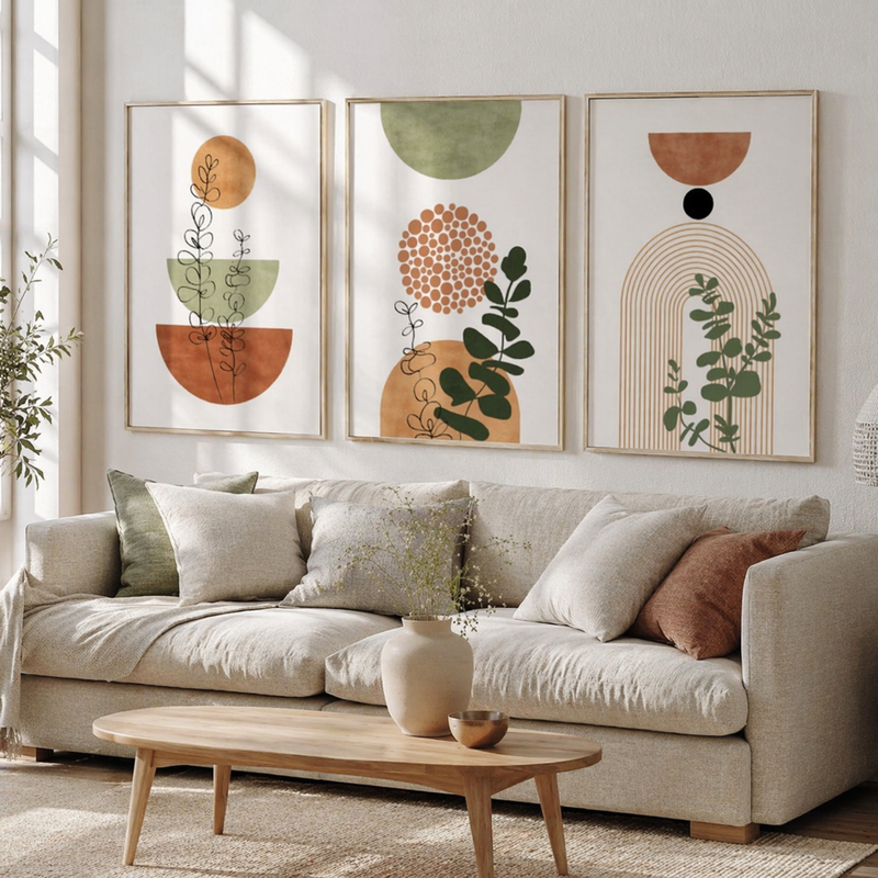 Abstract nature set (3 Frames) – View 5 – Beitouti wall frames