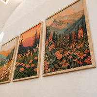 Sunset meadows set (3 Frames) – View 6 – Beitouti wall frames