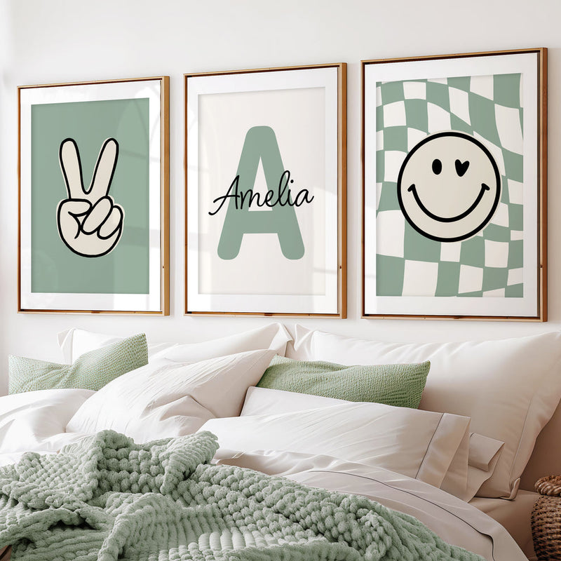 Tiny Waves set (3 Frames) – View 4 – Beitouti wall frames