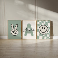 Tiny Waves set (3 Frames) – View 2 – Beitouti wall frames
