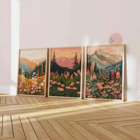 Sunset meadows set (3 Frames) – View 11 – Beitouti wall frames
