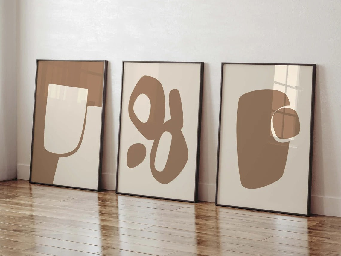 Earthy colors set (3 Frames) – Wall frame set by Beitouti