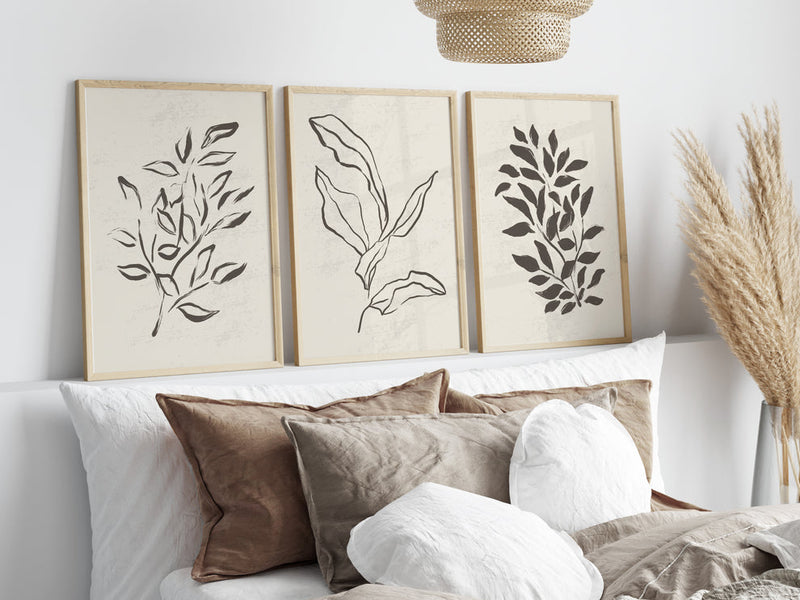 Tiny Flowers set (3 Frames) – View 2 – Beitouti wall frames