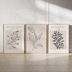 مجموعة تجريدية ترابية (3 إطارات)