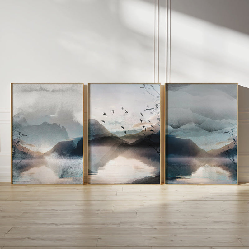 فن الألوان التجريدي (3 إطارات)