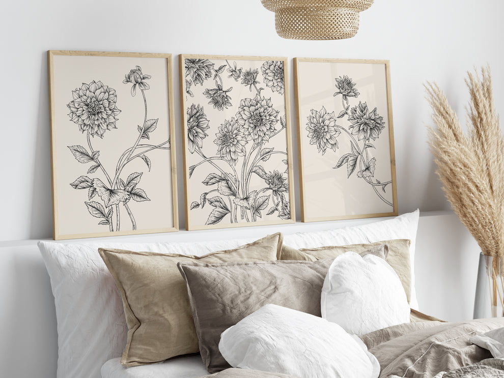 Muted Dreem set (3 Frames) – View 2 – Beitouti wall frames