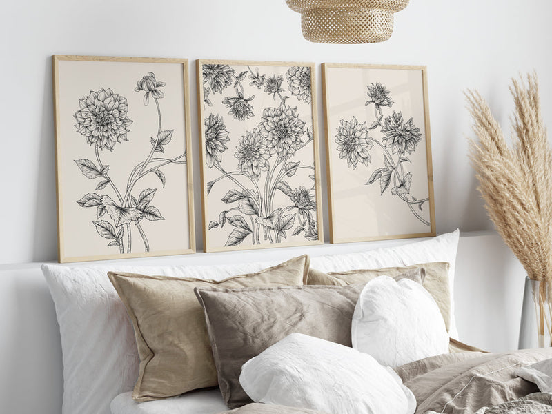 Muted Dreem set (3 Frames) – View 2 – Beitouti wall frames