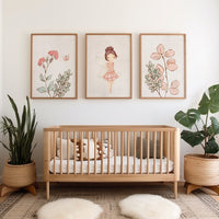 Fairies with roses are fun. (3 Frames) – Wall frame set by Beitouti