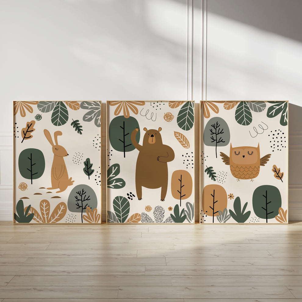 Green world set (3 Frames) – View 4 – Beitouti wall frames