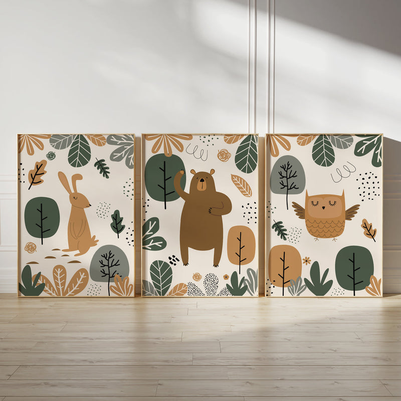 Green world set (3 Frames) – View 4 – Beitouti wall frames
