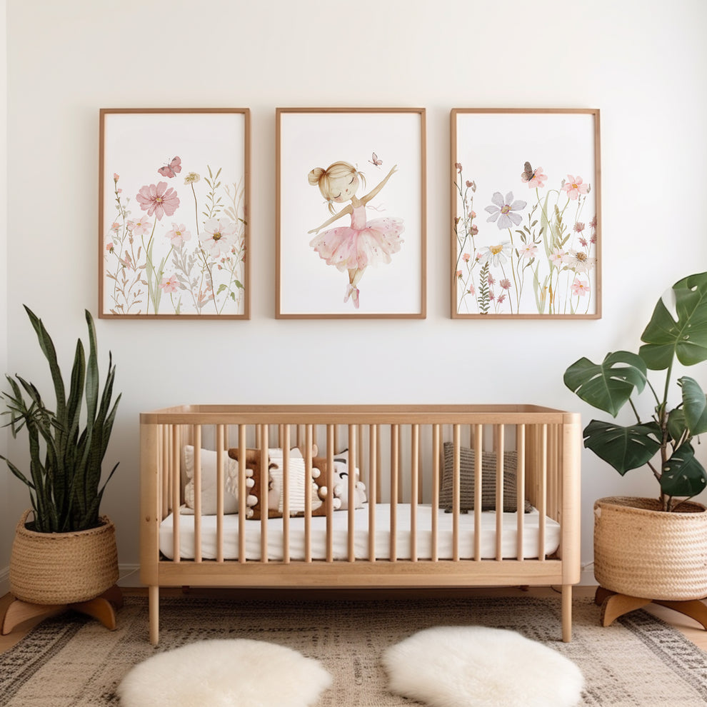 Little Ballerina set (3 Frames) – View 3 – Beitouti wall frames