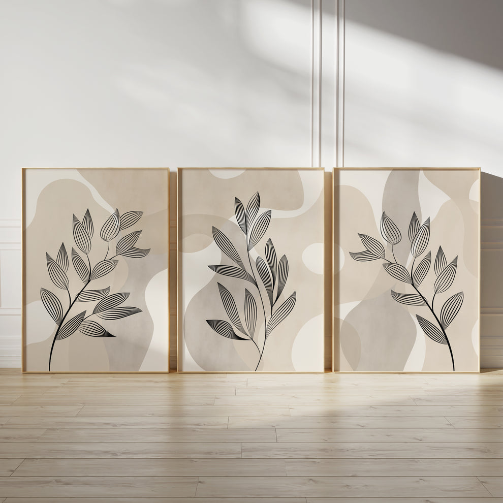 Distinctive earthy colors (3 Frames) – Wall frame set by Beitouti