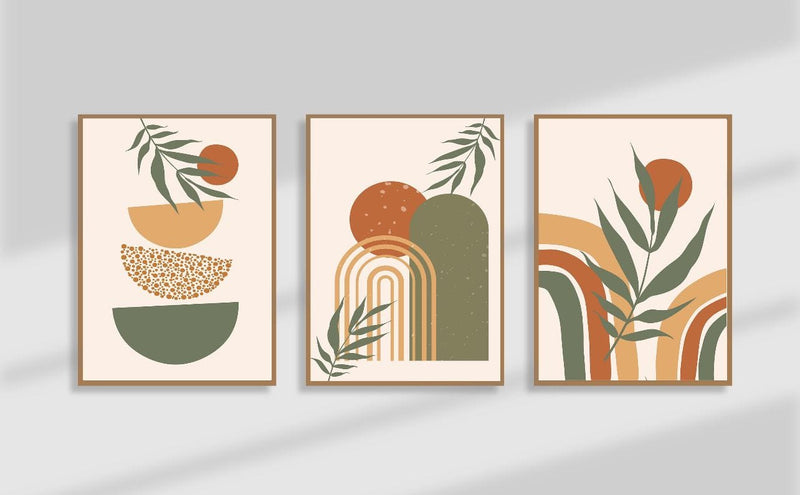 Modern nature set (3 Frames) – View 2 – Beitouti wall frames