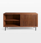 ترابيزة كونسول خشب طبيعي - جوز ترك , و قاعدة معدنية