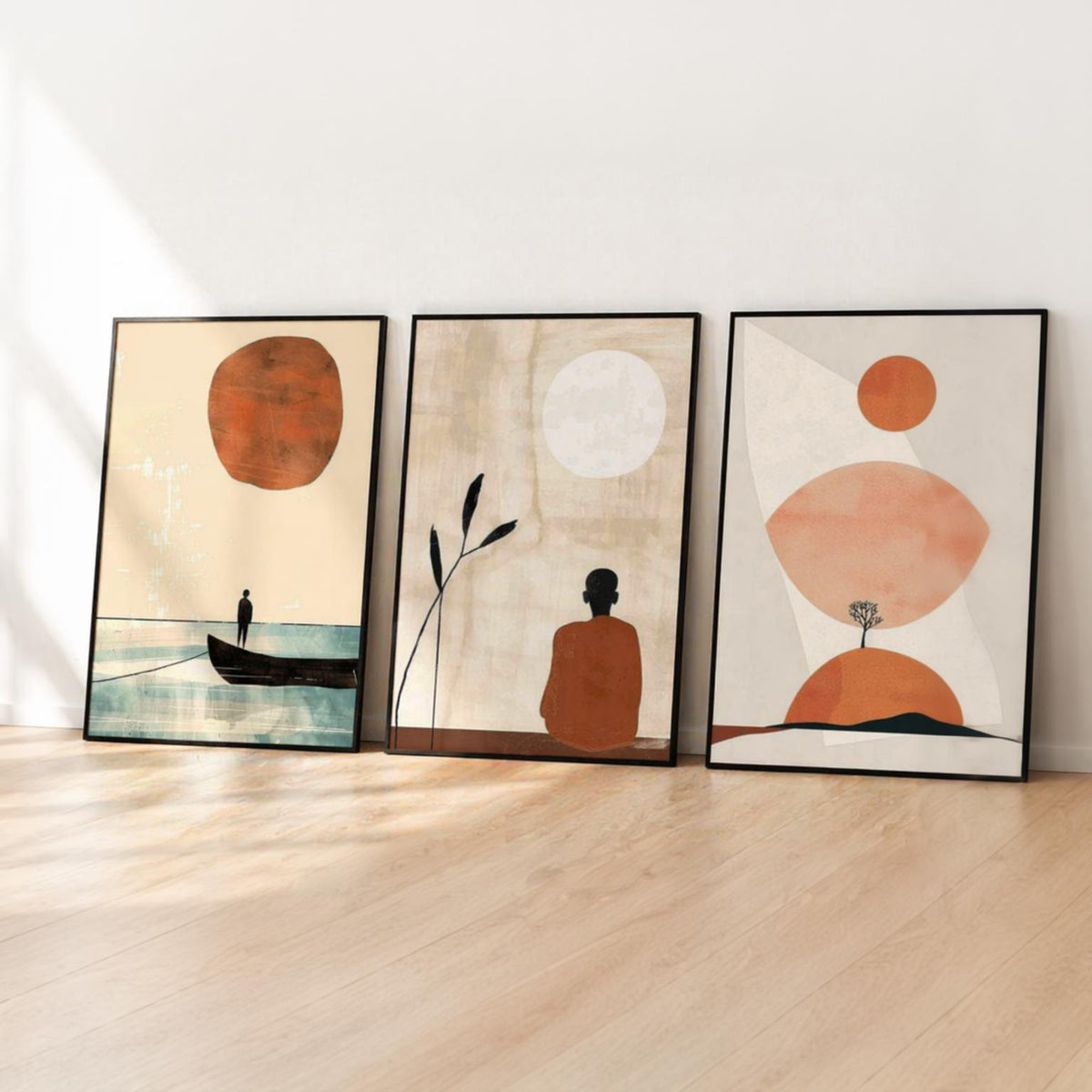 Silent horizons set (3 Frames) – Wall frame set by Beitouti