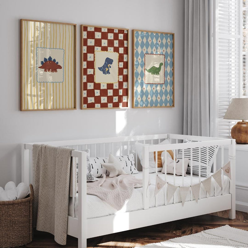 Colourful Dinosaur Bedroom Prints